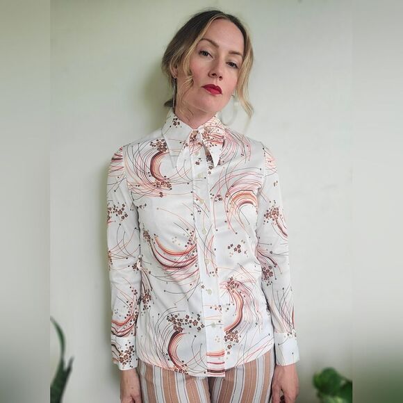 The McJagger Dagger Collar Vintage Button Down S-M - Picture 9 of 10